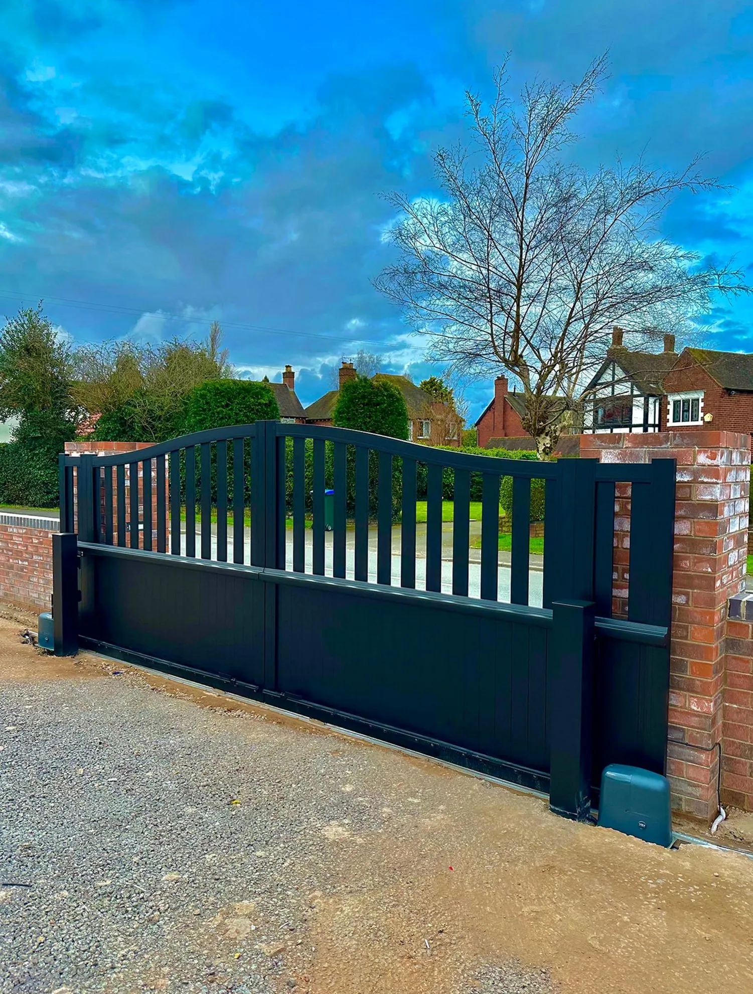 Residential driveway gate installation in Waco TX